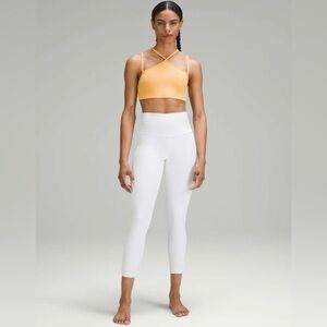 NWT Lululemon Flow Y Strappy Bra Nulu Light Support Mango Dream Size 8